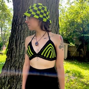 Handmade crochet rave outfit